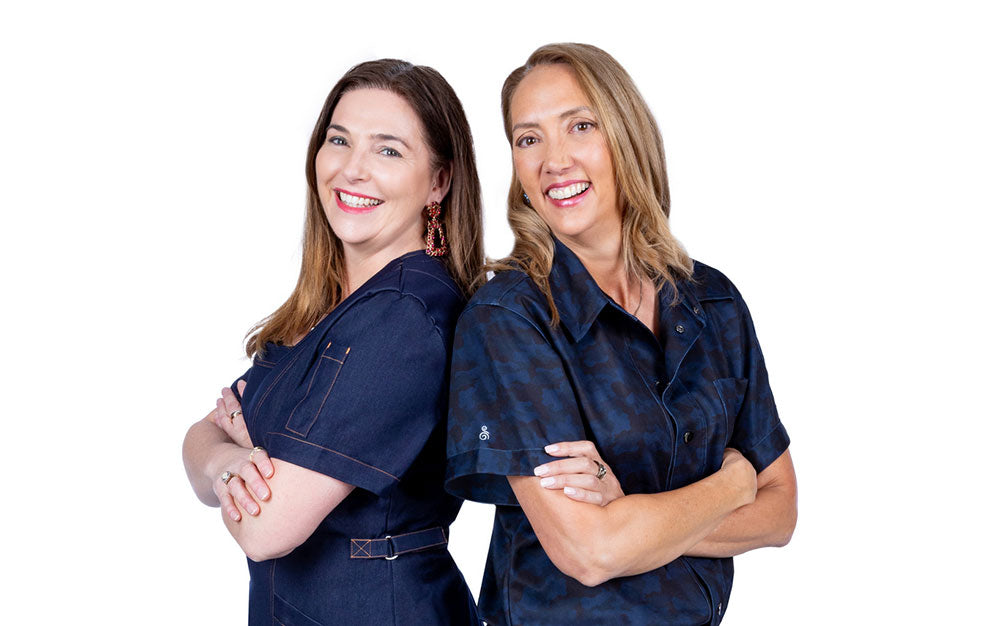 Annemarie and Cindy wearing Spiritum Scrubs